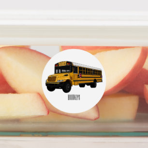 School bus cartoon illustration