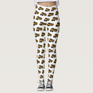 School bus cartoon illustration   leggings