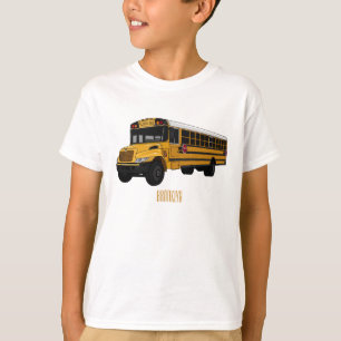 School bus cartoon illustration  T-Shirt