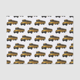 School bus cartoon illustration tissue paper