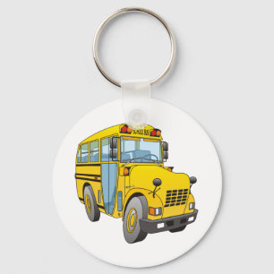 School Bus Cartoon Keychain