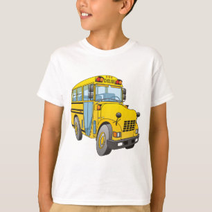 School Bus Cartoon T-Shirt