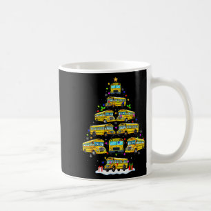 School Bus Christmas Tree Funny Santa Bus Driver P Coffee Mug