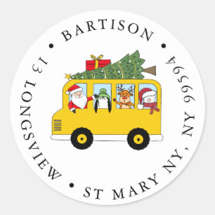 school bus  company Classic Round Sticker