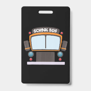 School Bus Costume  Boys Girls Halloween Bus Drive Badge