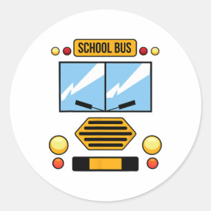 School Bus Costume Cool Easy Vehicle Halloween Gif Classic Round Sticker