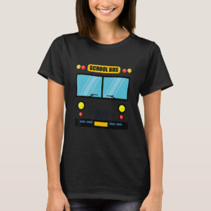 School Bus Costume Cool Easy Vehicle Halloween T-Shirt