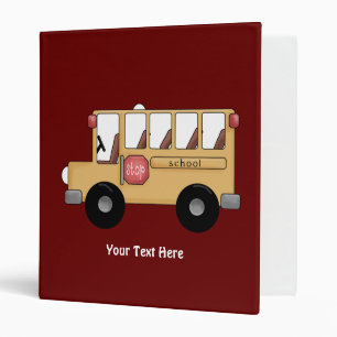 School Bus (Customizable) Binder
