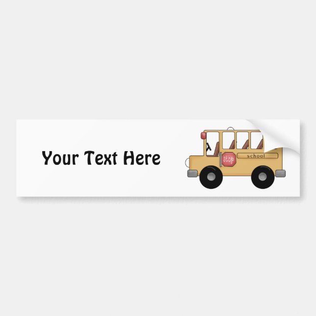 School Bus (Customizable) Bumper Sticker (Front)