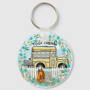 School Bus Day Keychain