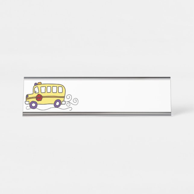 School Bus Desk Name Plate (Front)