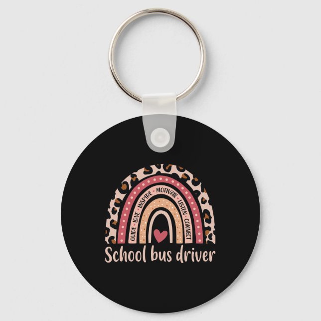 School Bus Driver 100th Day Of School Bus Driver R Keychain (Front)
