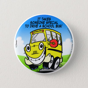 School Bus Driver 2 Inch Round Button