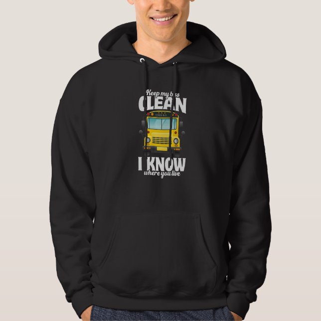 School Bus Driver Appreciation Back To School Busm Hoodie (Front)