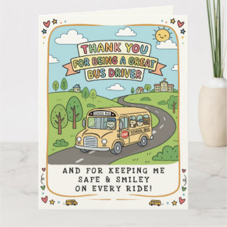 School Bus Driver Appreciation Day Owls Greeting Card