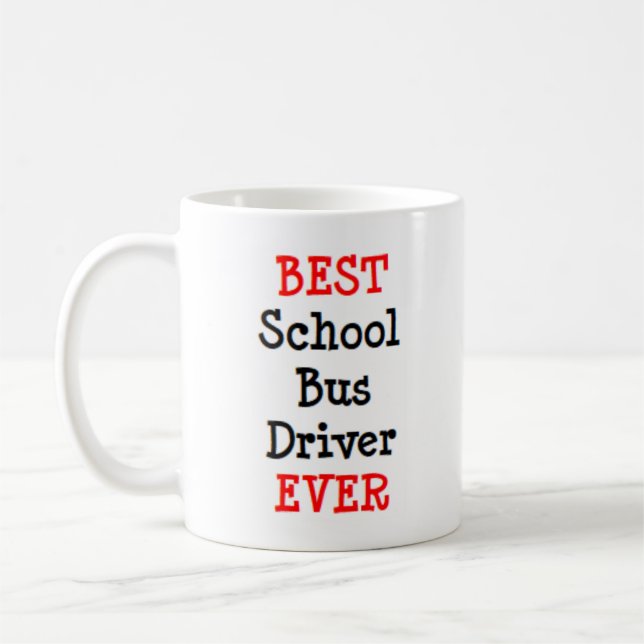 school bus driver, best coffee mug (Left)