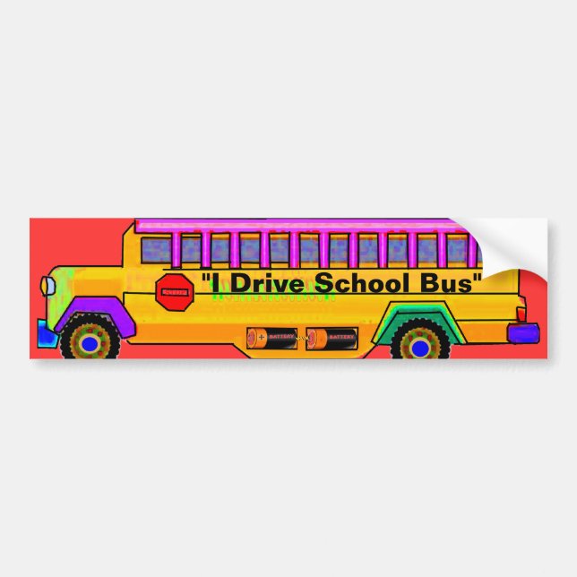 "School Bus Driver" Bumper Sticker (Front)