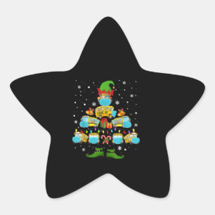 School Bus Driver Christmas Tree Funny Xmas Gift Star Sticker