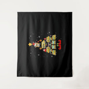 School Bus Driver Christmas Tree Gift Tapestry