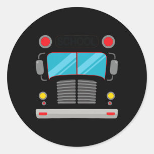 School Bus Driver Costume Halloween Fun Adults And Classic Round Sticker