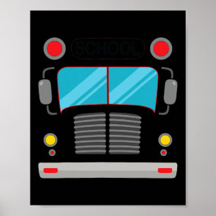 School Bus Driver Costume Halloween Fun Adults And Poster