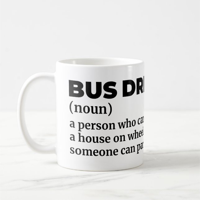 School Bus Driver Funny Definition Coffee Mug (Left)