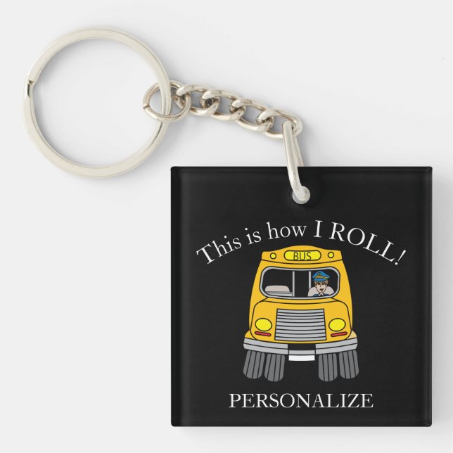 School Bus Driver Keychain (Front)