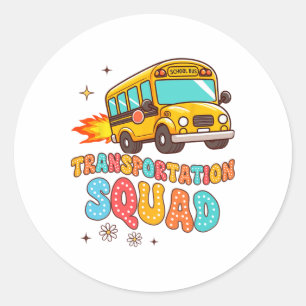 School Bus Driver Life Yellow Bus Transportation S Classic Round Sticker