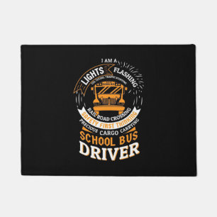 School Bus Driver Lights Flashing Doormat