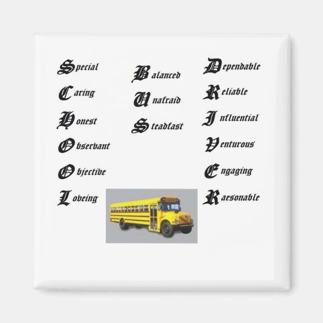 School bus driver magnet (Front)