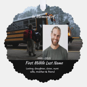 School Bus Driver  Memorial Keepsake  Ornament Card