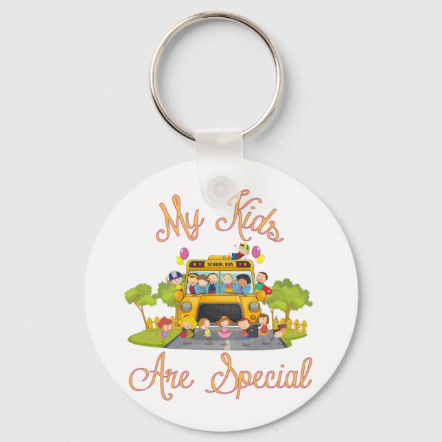 School bus driver My kids are special Keychain (Front)