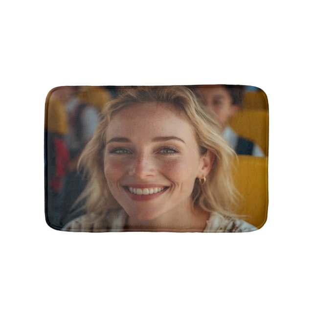 School Bus Driver Photo Customize Bath Mat (Front)