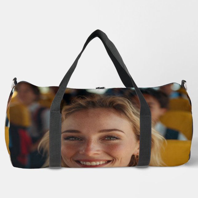 School Bus Driver Photo Customize Duffle Bag (Front)