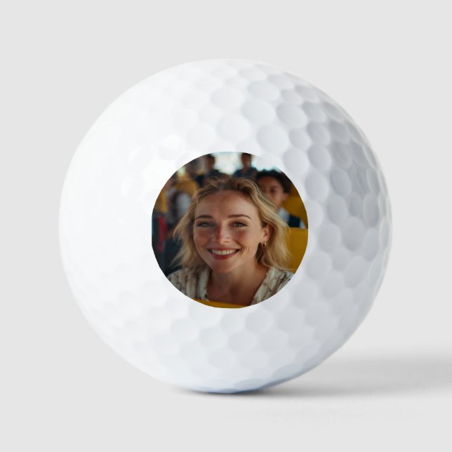 School Bus Driver Photo Customize Golf Balls (Front)