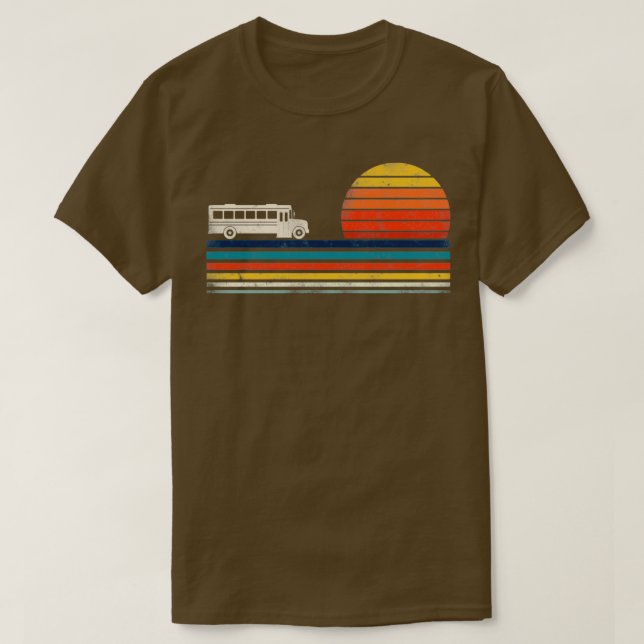 School Bus Driver Retro Vintage Pullover Hoodie (Design Front)