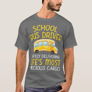 School Bus Driver Safely Delivering 5 T-Shirt