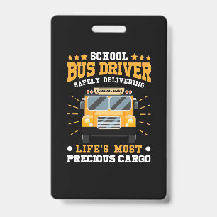 School Bus Driver Safely Delivering Badge