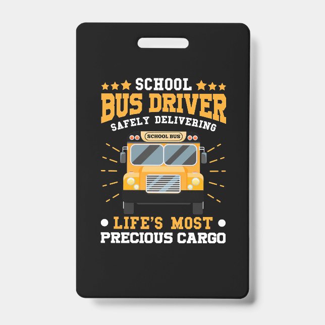 School Bus Driver Safely Delivering Badge (Front)