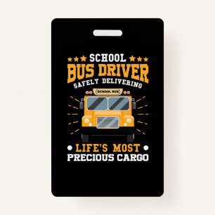 School Bus Driver Safely Delivering Badge