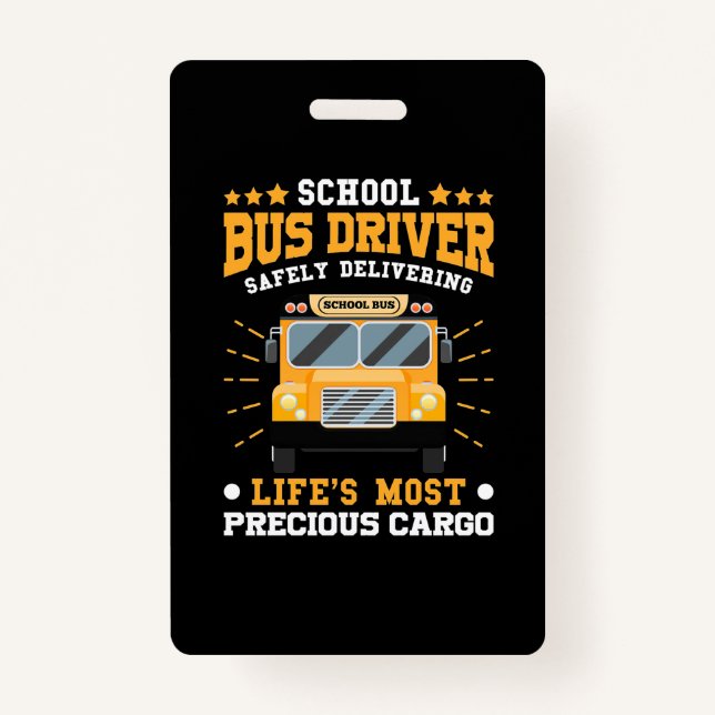 School Bus Driver Safely Delivering Badge (Front)