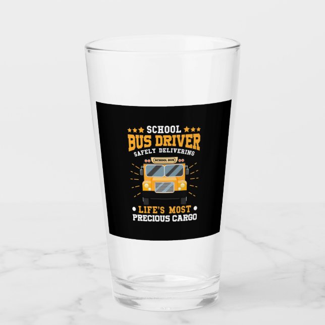 School Bus Driver Safely Delivering Glass (Front)