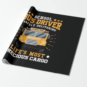 School Bus Driver Safely Delivering Wrapping Paper