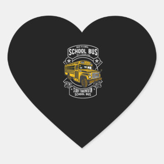 School Bus Driver Shirt Delivery Specialist Bus Heart Sticker