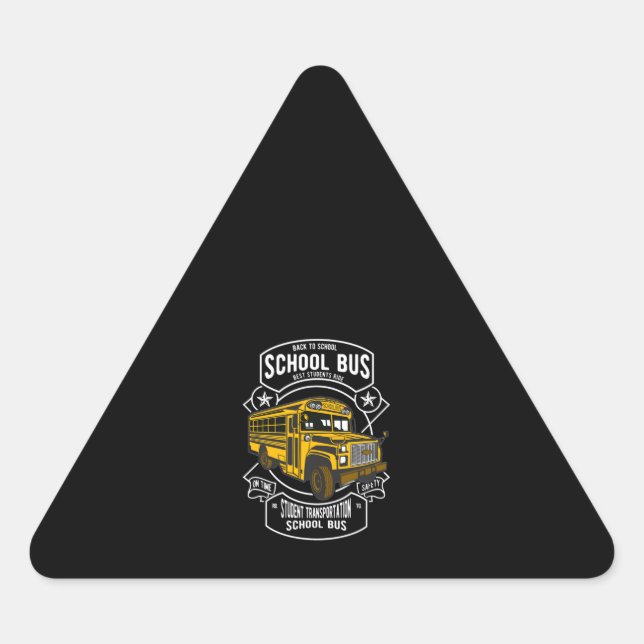School Bus Driver Shirt Delivery Specialist Bus Triangle Sticker (Front)