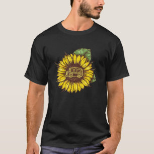 School Bus Driver Sunflower  Lover Bus Driver Tee
