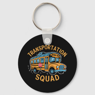 School Bus Driver Transportation Squad Keychain