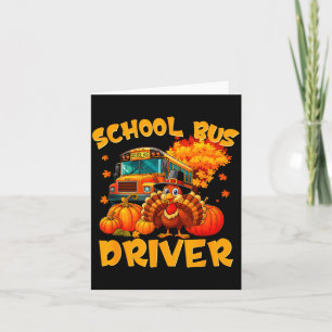 School Bus Driver Turkey Thanksgiving Gift Card