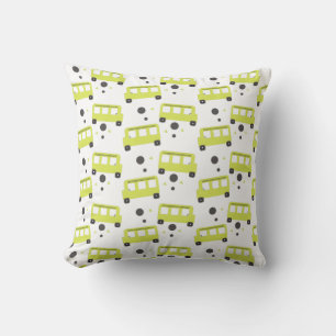 School Bus Driver Yellow Confetti Teacher Throw Pillow
