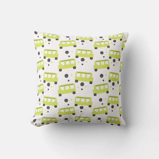 School Bus Driver Yellow Confetti Teacher   Throw Pillow (Front)